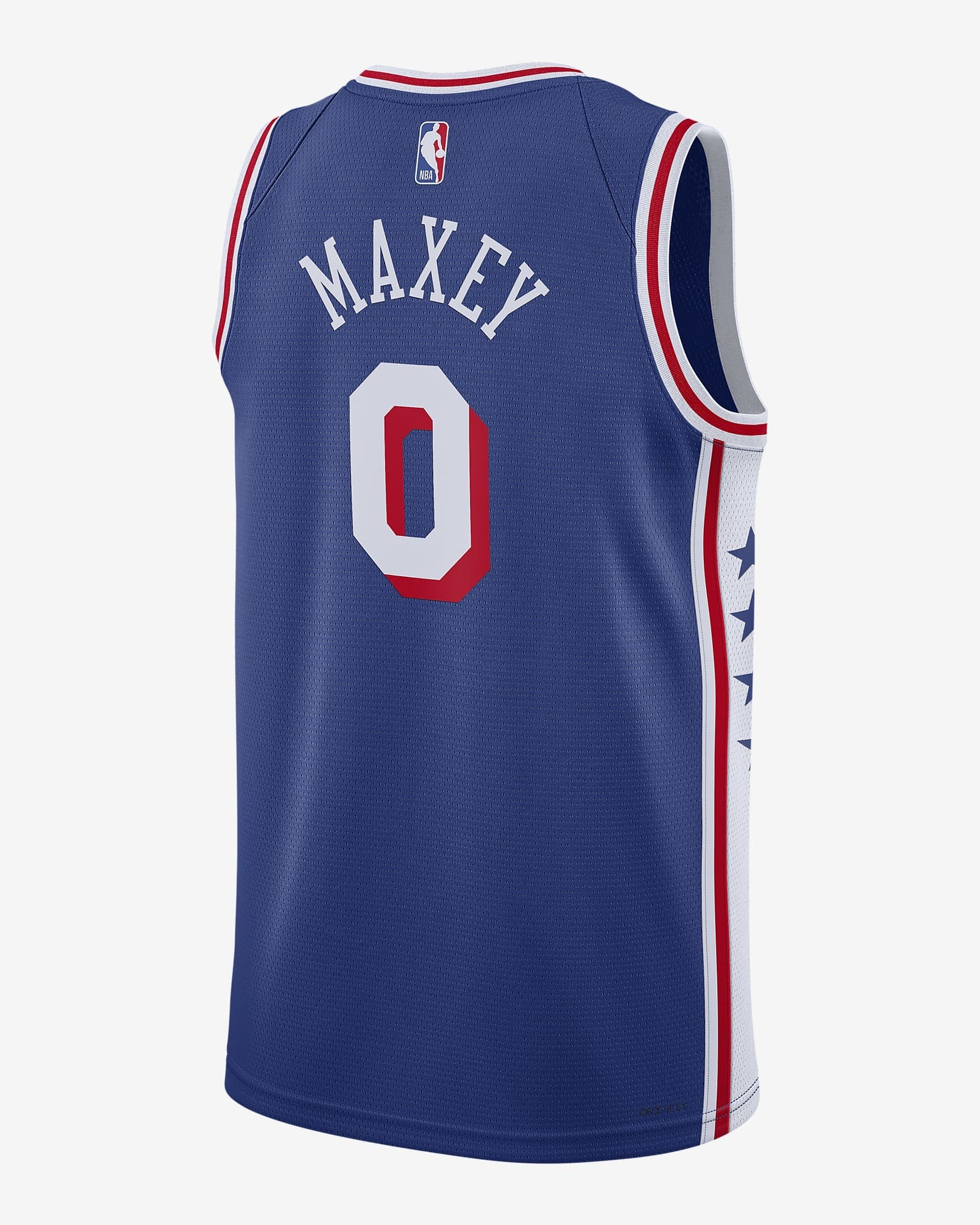 Баскетбольная джерси 2023-24 Philadelphia 76ers Tyrese Maxey #0 Swingman Icon Edition Blue Jersey