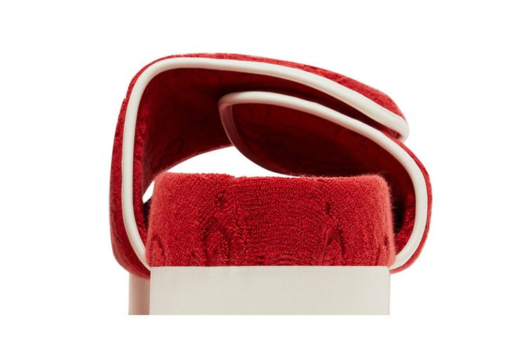 Сандалии Adidas x Gucci GG Platform Sandal 'Red Cotton Sponge'
