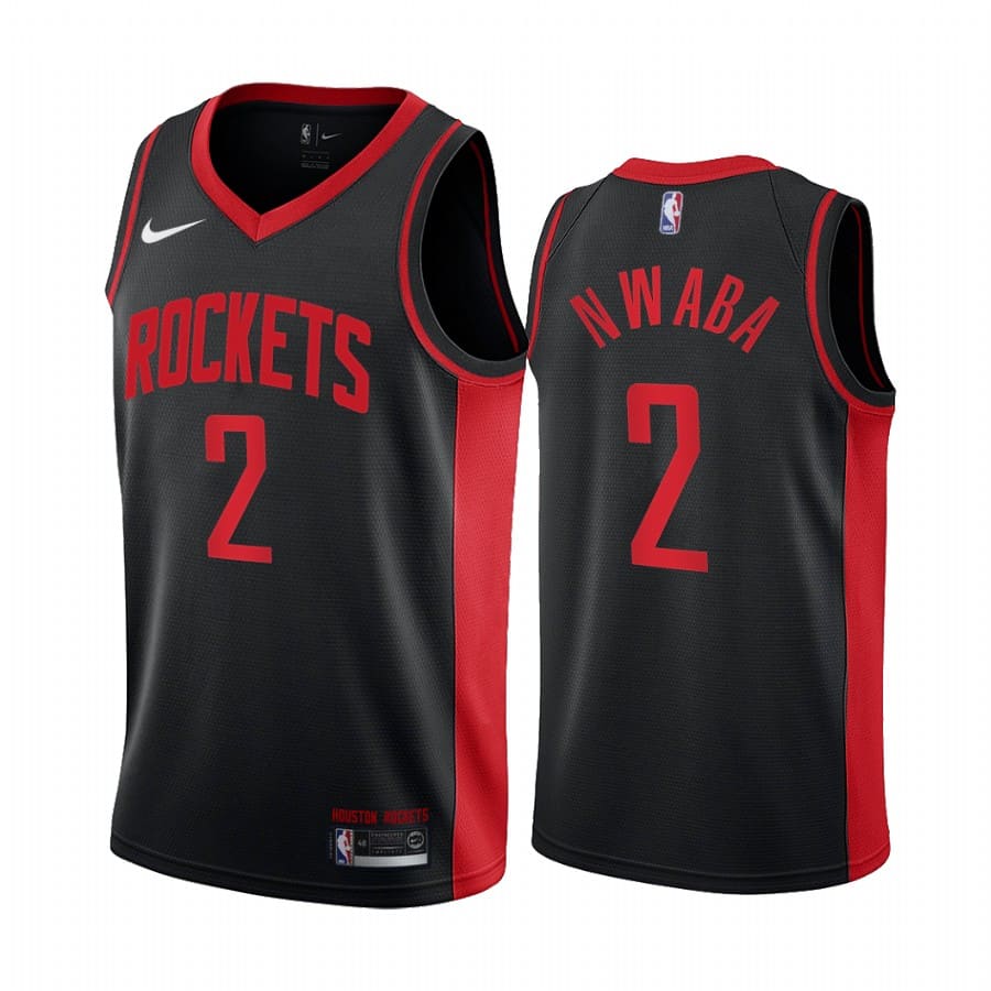 Баскетбольная джерси 2020-21 Houston Rockets #2 David Nwaba Earned Edition Black Swingman Jersey