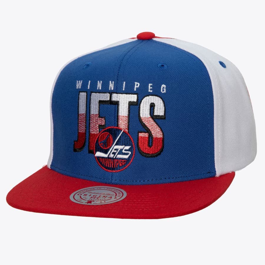 Бейсболка Mitchell & Ness Navy Winnipeg Jets Billboard 2 Snapback Hat