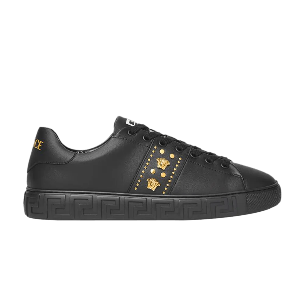 Krossovki-Versace-Greca-Sneaker-Studded-Greek-Black