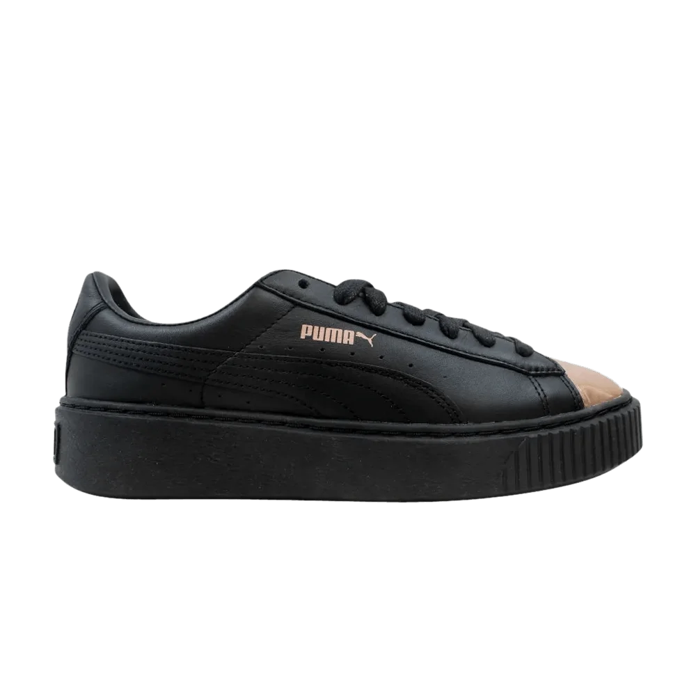 Krossovki-Puma-Wmns-Basket-Platform-Metallic-Black-Rose-Gold