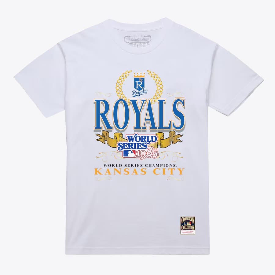 Футболка Mitchell & Ness White Kansas City Royals Pennant Chase T-Shirt