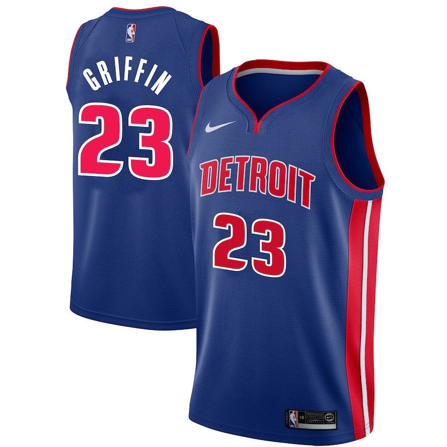 Баскетбольная джерси 2017-18 Blake Griffin Pistons #23 Icon Blue