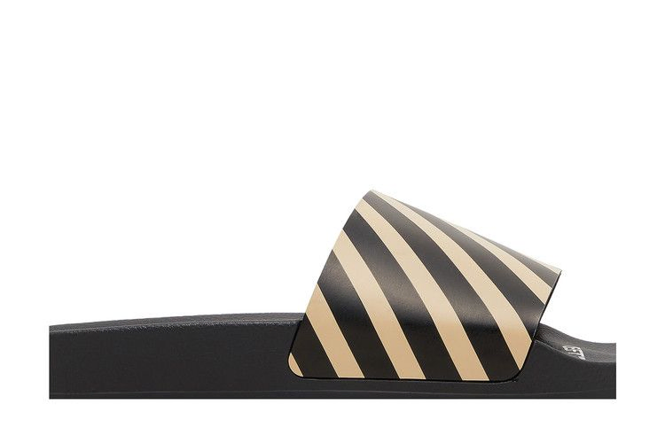 Кроссовки Off-White Sliders 'Diagonal Stripe - Black Beige'