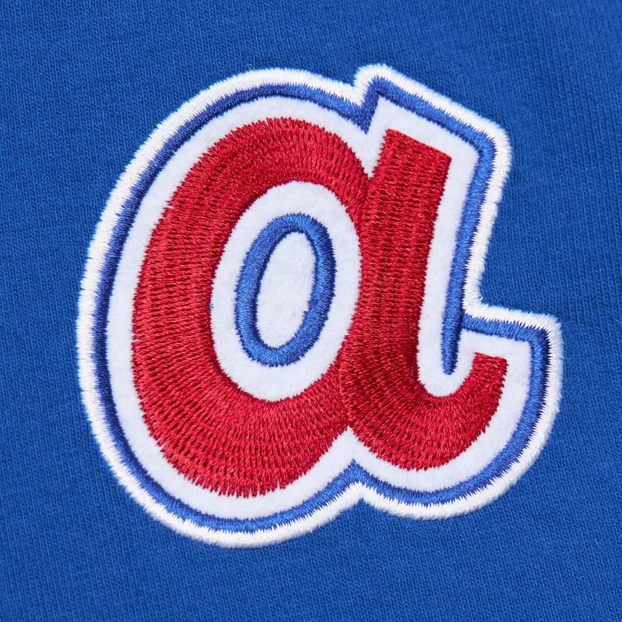 Футболка Mitchell & Ness Hank Aaron Royal Atlanta Braves Player Crewneck T-Shirt