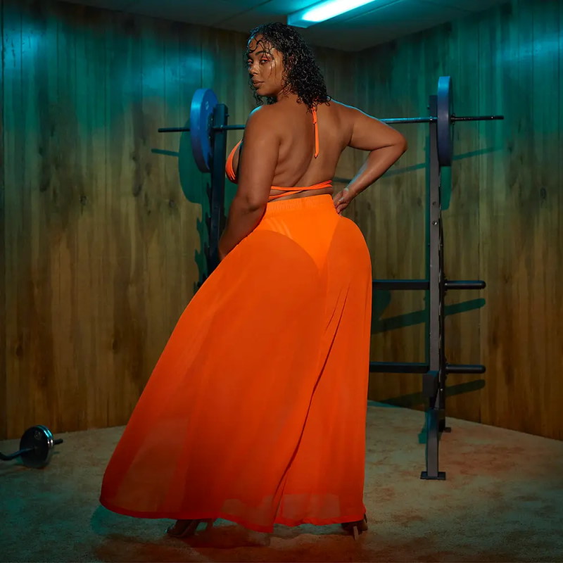 Юбка adidas Ivy Park Swim Cover-Up Skirt (Plus Size) Solar Orange