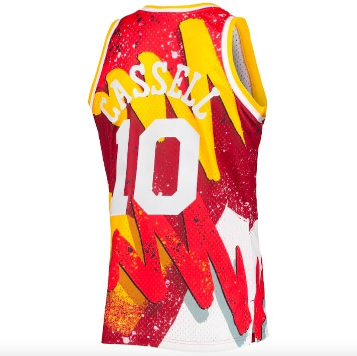 Баскетбольная джерси 1993-94 Houston Rockets #10 Sam Cassell Mitchell & Ness Hyper Hoops Red Jersey