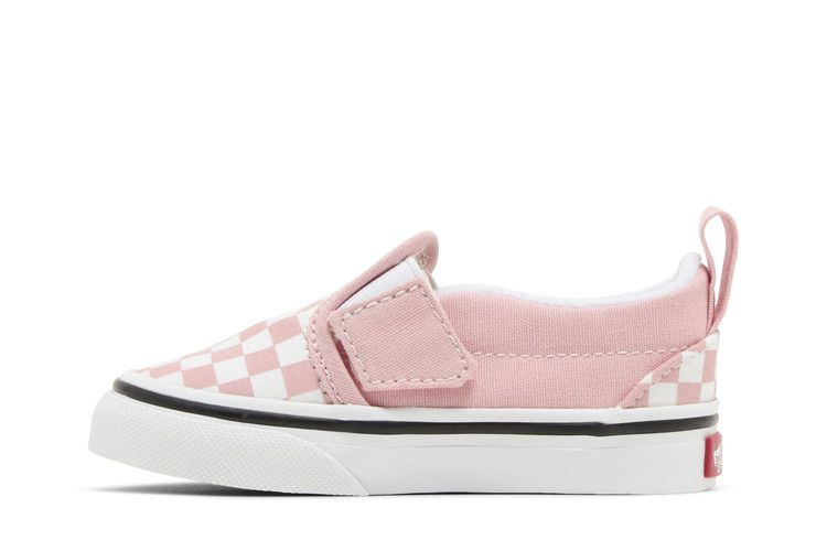 Кроссовки Vans Slip-On Velcro Toddler 'Powder Pink Checkerboard'