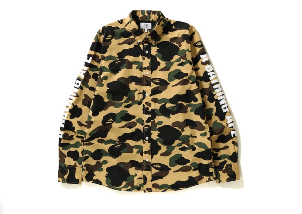 Рубашка BAPE 1st Camo Bd Shirt Shirt Yellow