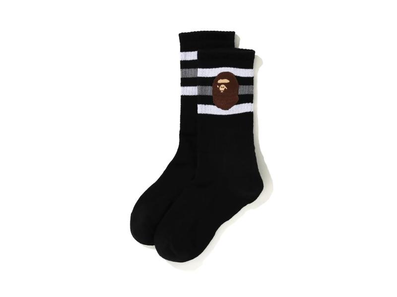 Спортивные носки BAPE A Bathing Ape Men Ape Head Socks Black