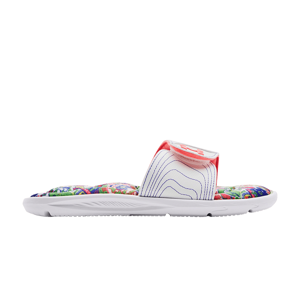 Кроссовки Under Armour Wmns Ignite 6 Graphic Footbed Slide 'White Blitz Red'