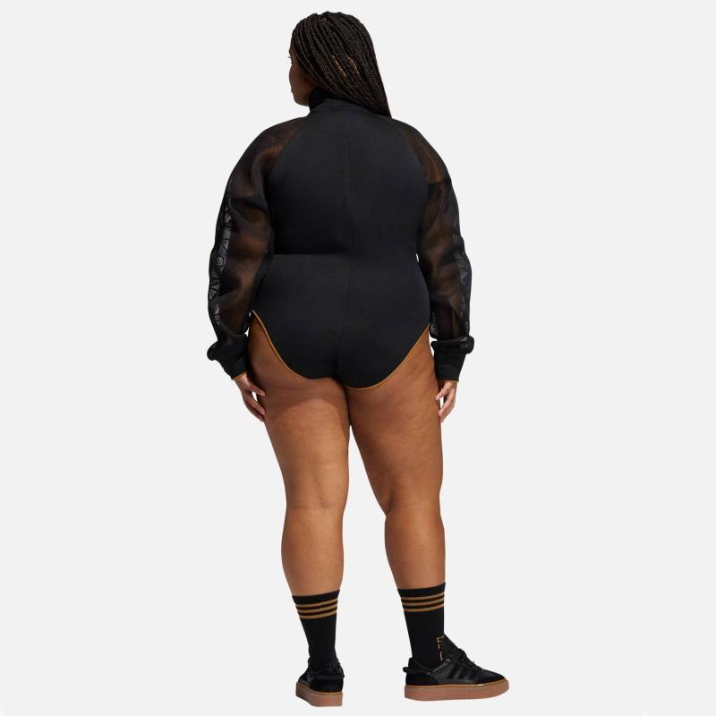 Боди adidas Ivy Park Mesh Sleeve Bodysuit (Plus Size) Black/Mesa