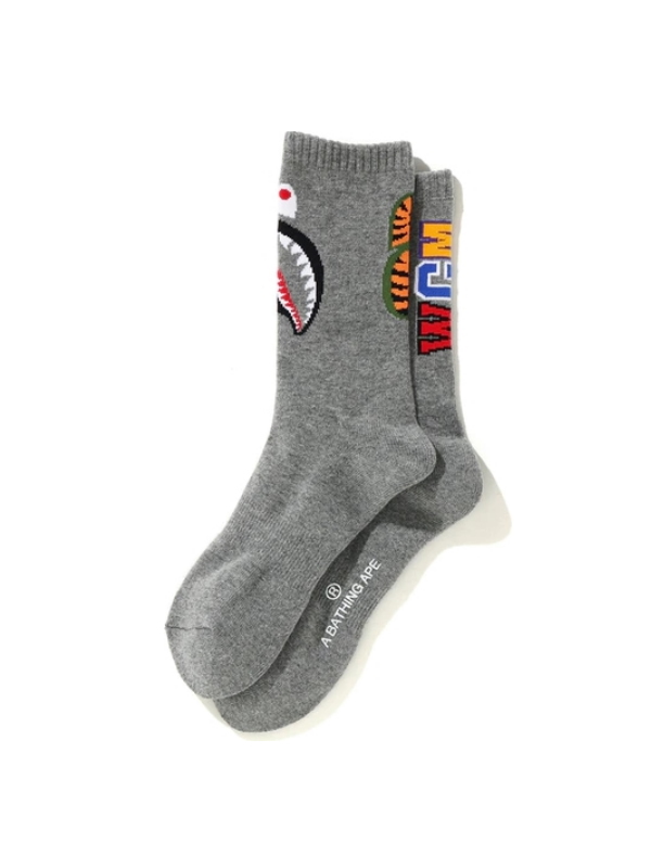 Спортивные носки BAPE Shark Socks Grey