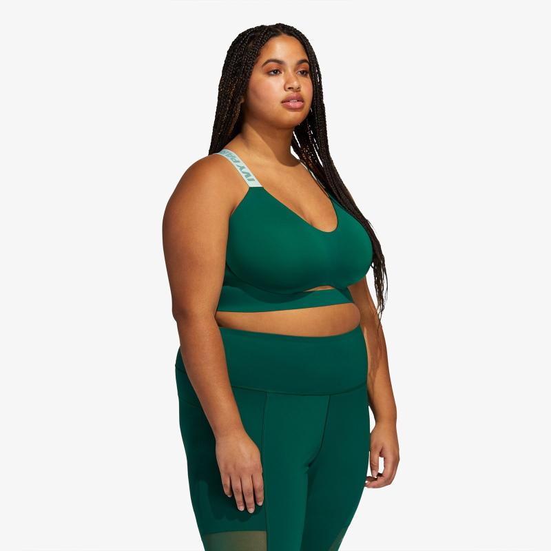 Спортивный топ adidas Ivy Park Cutout Medium Support Bra (Plus Size) Dark Green