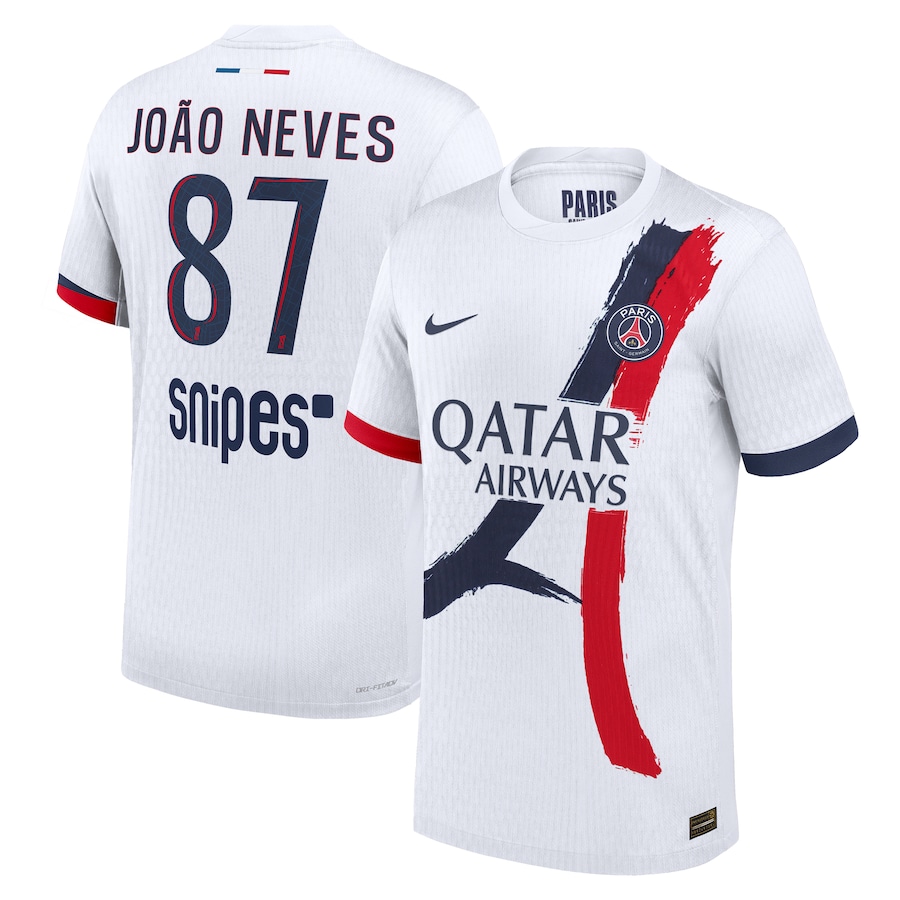 Футбольное джерси PSG Nike Dri-FIT ADV Away Match Shirt 2025-26 João Neves 87