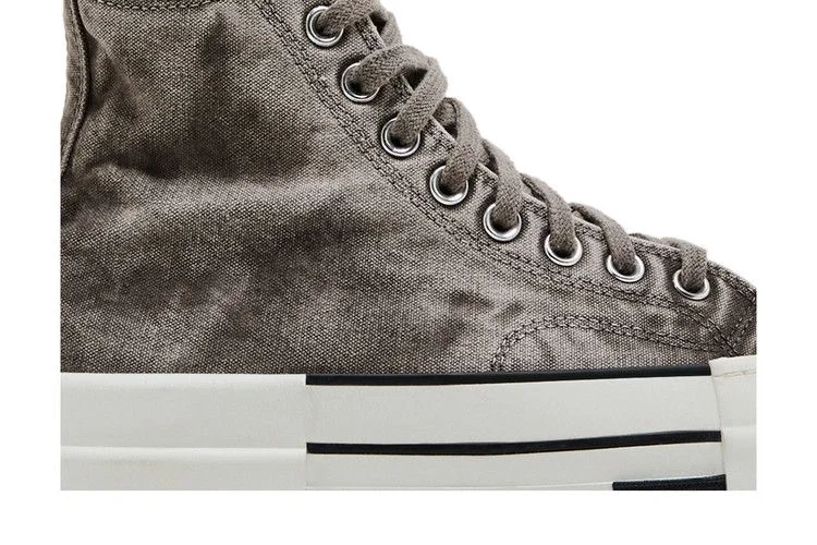 Rick Owens x Converse DRKSHDW DBL DRKSTAR Chuck 70 High 'Washed Canvas Pack - Concrete'