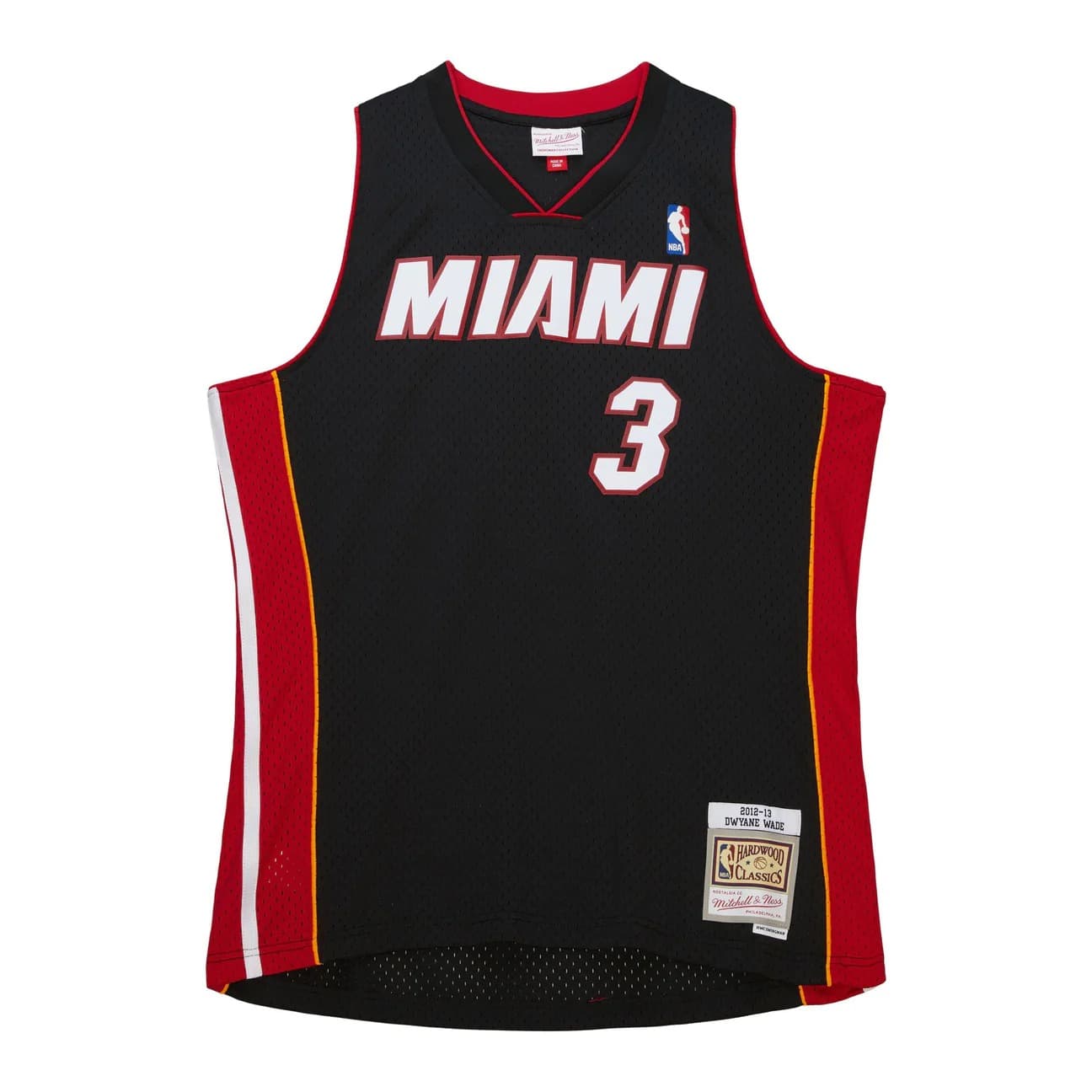 Баскетбольная джерси 2012-13 Miami Heat Dwyane Wade #3 Swingman Hardwood Classic Black Jersey