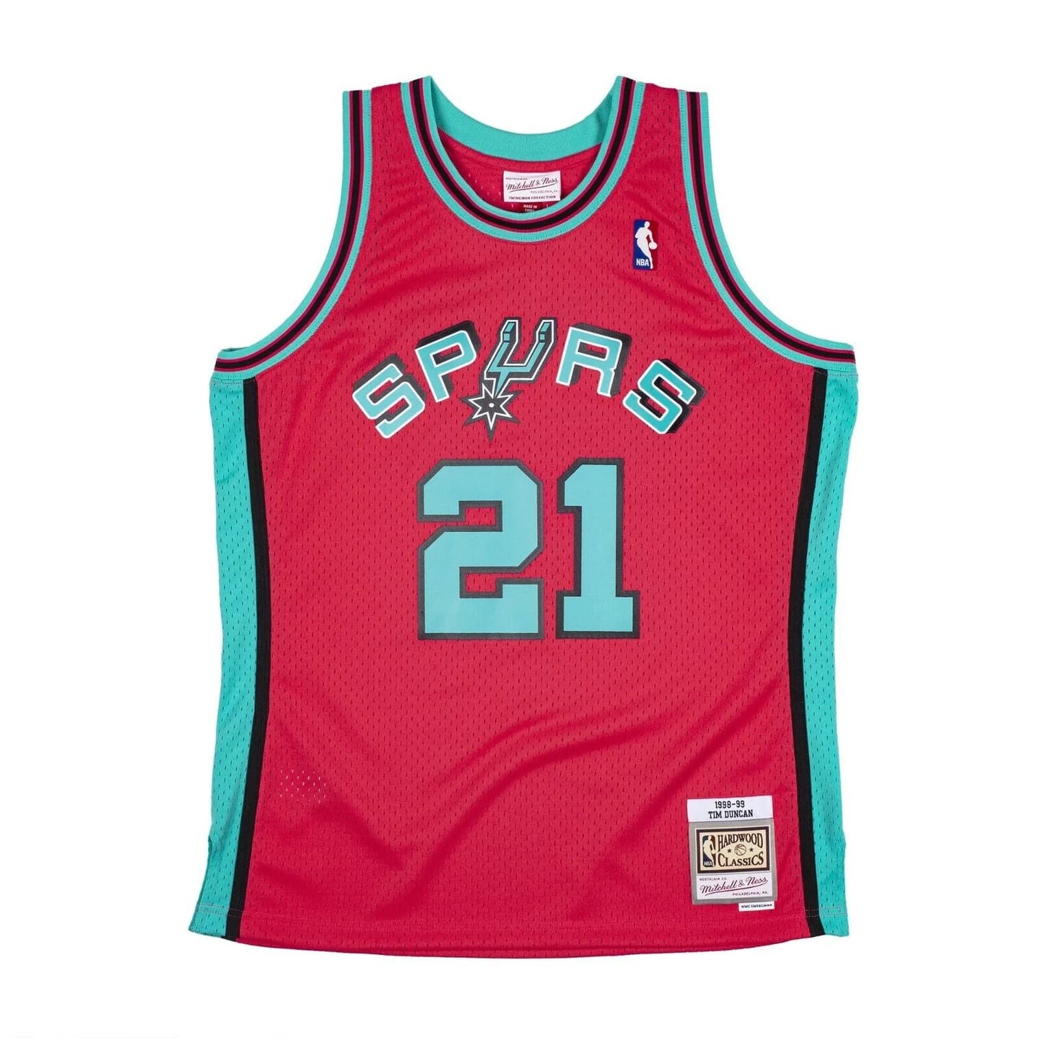 1998-99-San-Antonio-Spurs-Tim-Duncan-21-Hardwood-Classics-Throwback-NBA-Seasonal-City-Swingman-Pink-Jersey-6