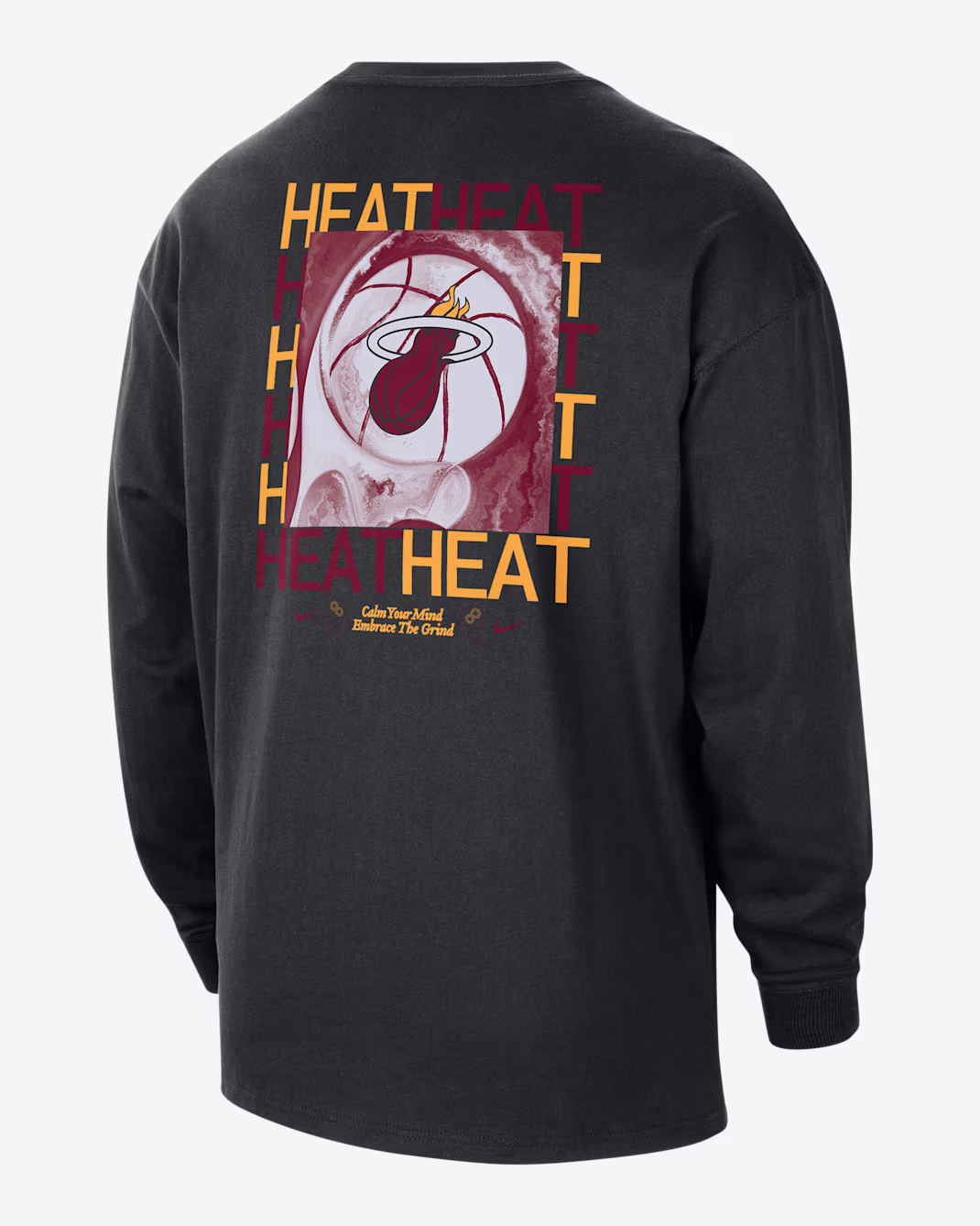 Мужской лонгслив Nike NBA Miami Heat Courtside Black