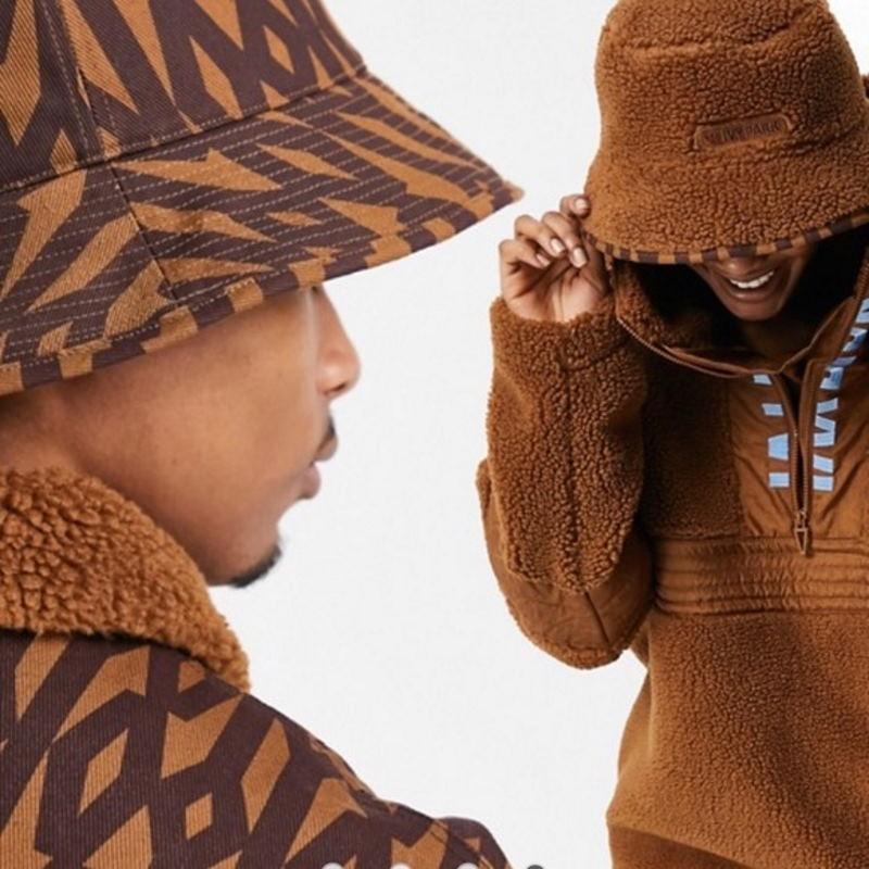 Панама adidas Ivy Park Reversible Monogram Bucket Hat Wild Brown