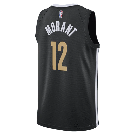 Баскетбольная джерси 2023-24 Memphis Grizzlies Ja Morant #12 Swingman City Edition Black Jersey