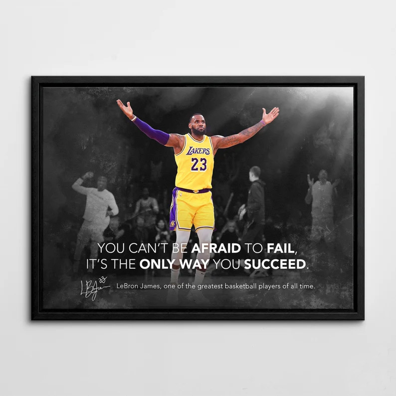 Декоративная картина LeBron James Basketball Poster – Unframed NBA Wall Art