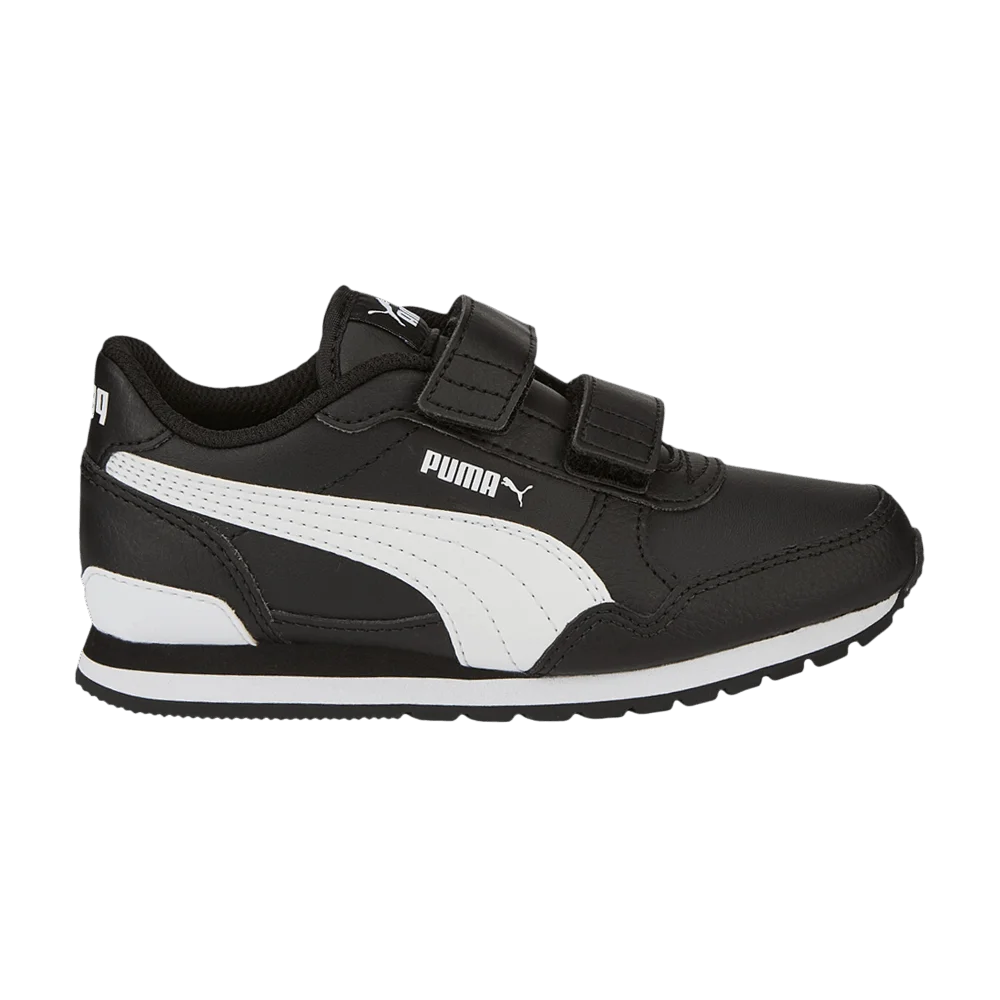 Krossovki-Puma-ST-Runner-v3-Leather-Little-Kid-Black-White