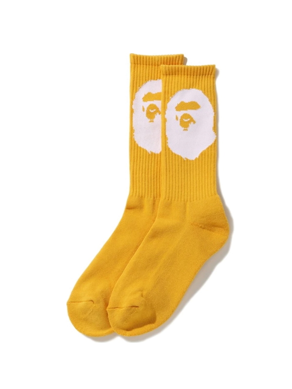 Спортивные носки BAPE Big Ape Head Socks Yellow