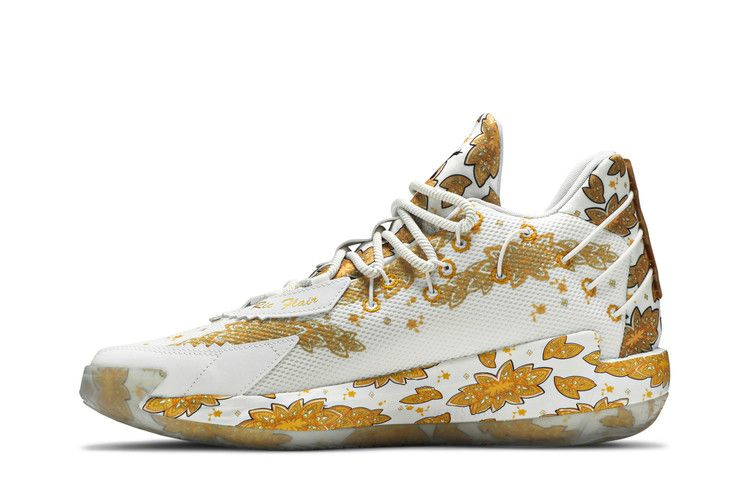 Кроссовки Ric Flair x adidas Dame 7 'White Gold Metallic'