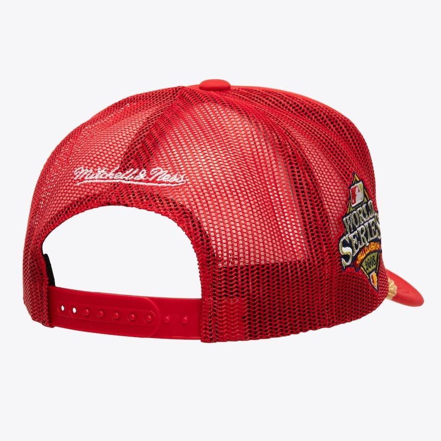 Бейсболка Mitchell & Ness Red Philadelphia Phillies Golden Champs Trucker Snapback Hat
