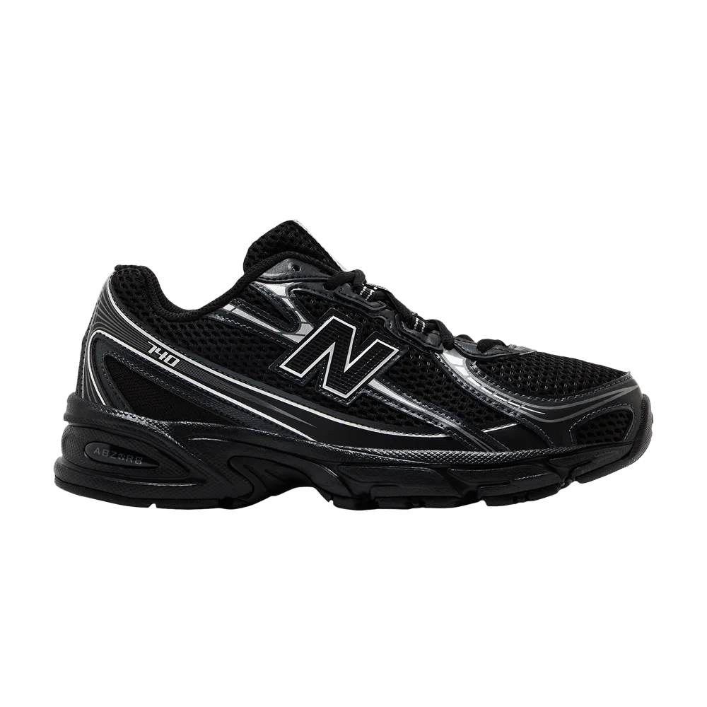 Кроссовки New Balance 740 Big Kid Wide 'Black Silver Metallic'