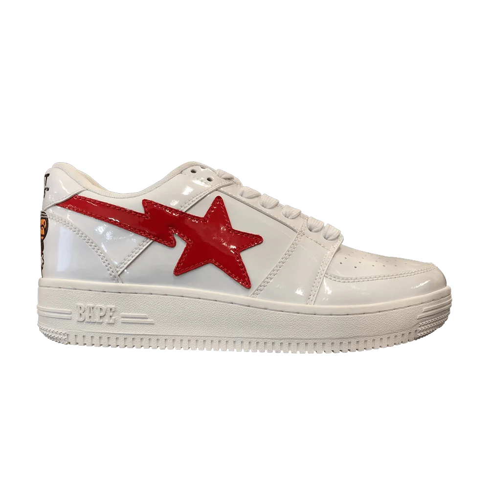 Krossovki-Bapesta-Low-White-Red