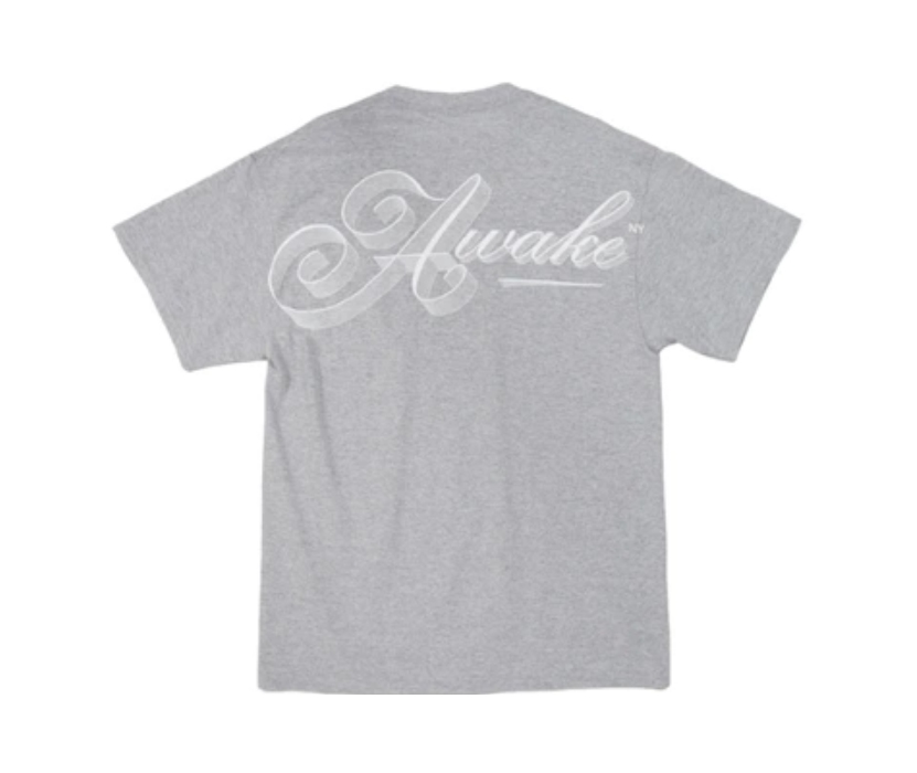 Футболка Awake Ribbon Script Logo Tee Heather Grey