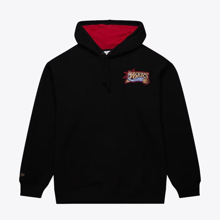 Худи Mitchell & Ness Allen Iverson Black Philadelphia 76ers Name & Number Fleece Pullover Hoodie