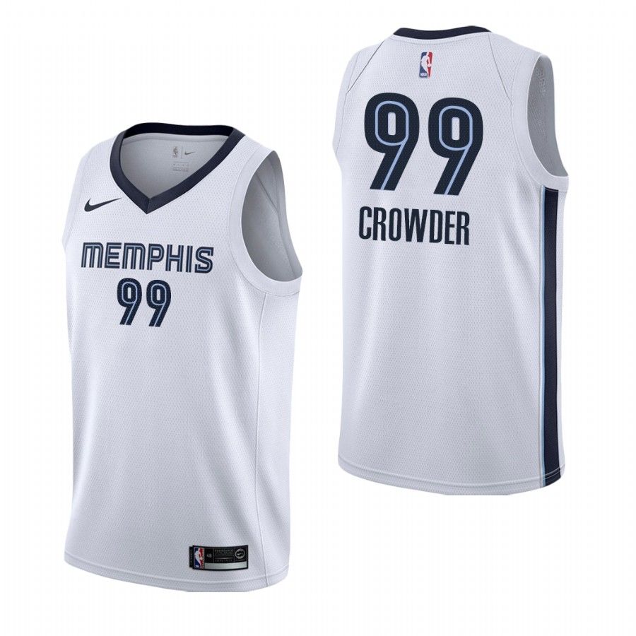 Баскетбольная джерси 2019-20 Memphis Grizzlies Jae Crowder #99 White Association Swingman