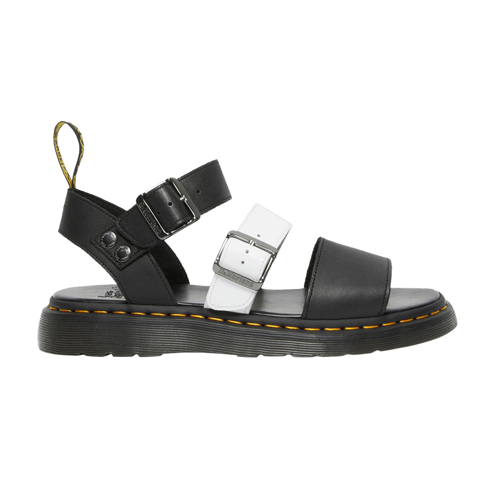 Кроссовки Dr. Martens Gryphon Contrast Leather Strap Sandals 'Black White'