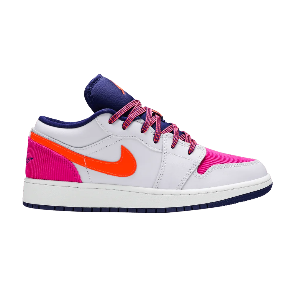 Krossovki-Air-Jordan-1-Low-GS-Fire-Pink-Hyper-Crimson