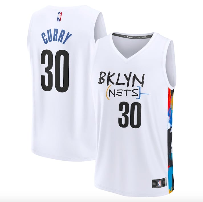 Баскетбольная джерси 2022-23 Brooklyn Nets #30 Seth Curry Fast Break City White Jersey