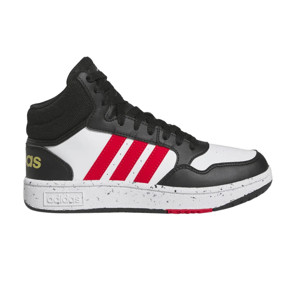 Krossovki-Adidas-Hoops-Mid-J-Black-White-Vivid-Red