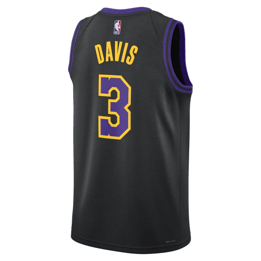 Баскетбольная джерси 2023-24 Los Angeles Lakers Anthony Davis #3 Swingman City Edition Black Jersey