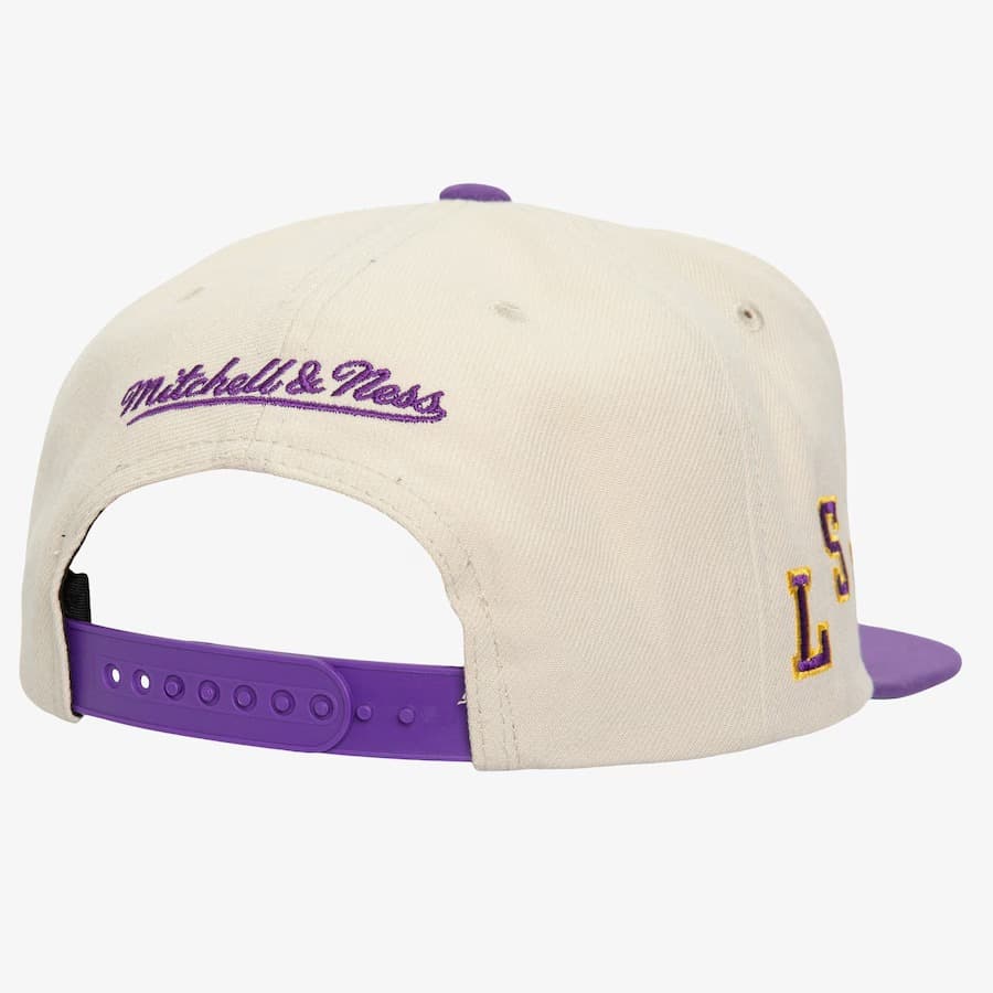 Бейсболка Mitchell & Ness Cream Purple LSU Tigers Just Don Snapback Hat