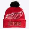 Mitchell-Ness-Red-Detroit-Red-Wings-Punch-Out-Cuffed-Knit-Hat-with-Pom-100x100