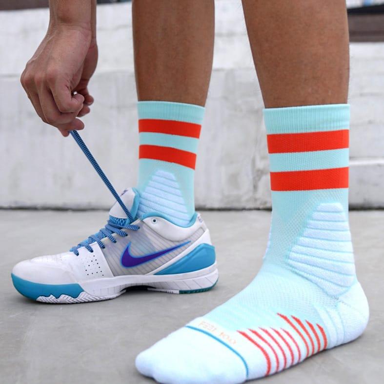 Спортивные носки Ehot Stripes Blue-Orange Crew Socks