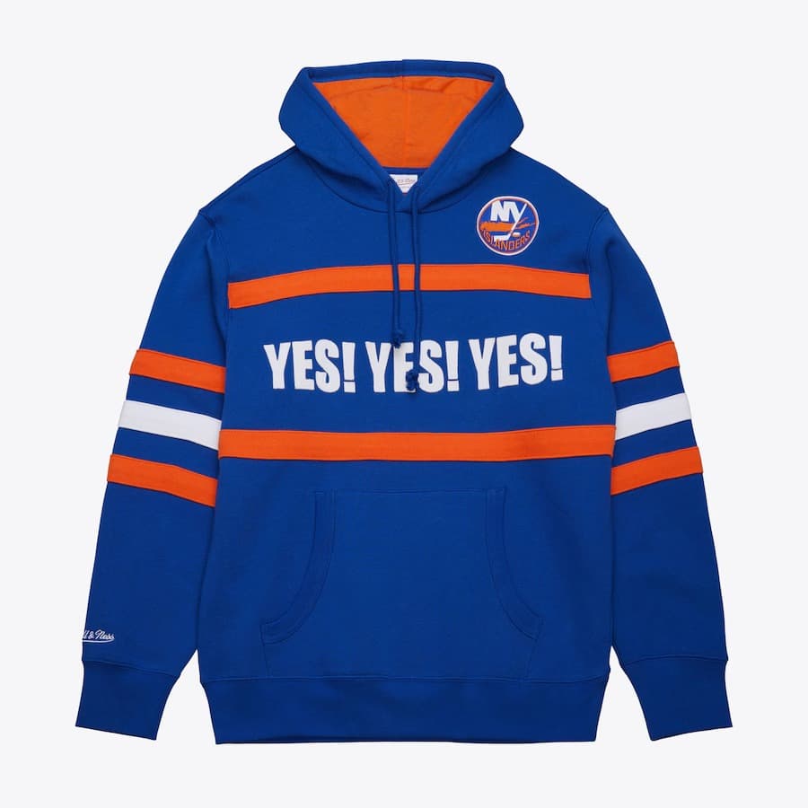 Худи Mitchell & Ness Royal New York Islanders Head Coach Fleece Pullover Hoodie