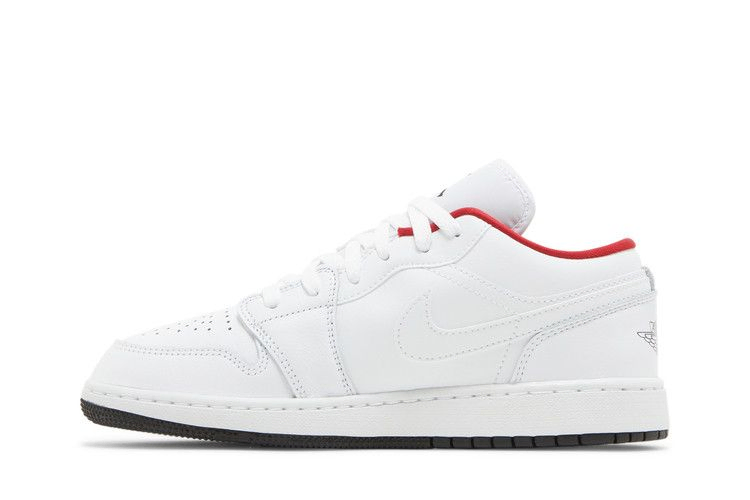 Кроссовки Air Jordan 1 Low GS 'White Gym Red'