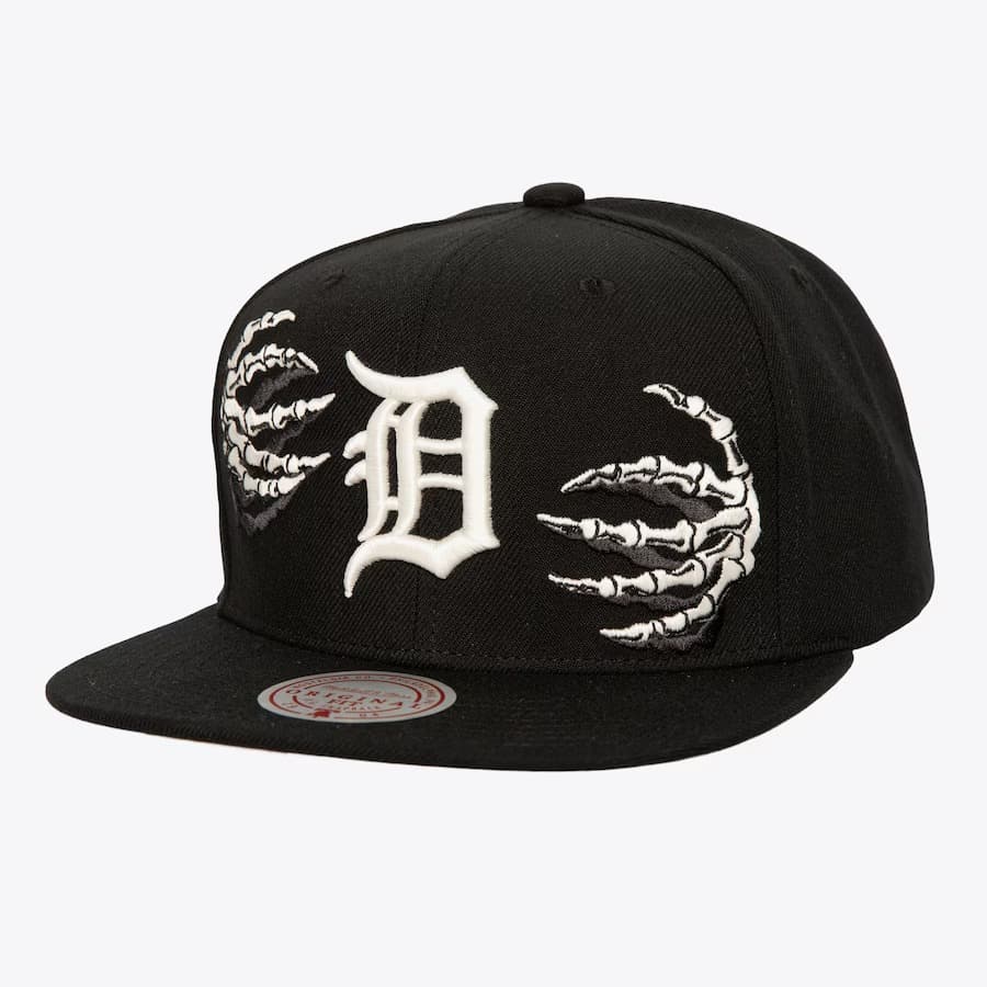 Бейсболка Mitchell & Ness Black Detroit Tigers Snapback Hat