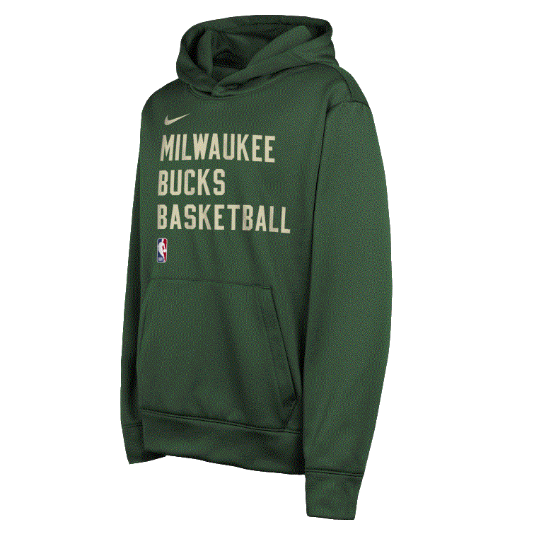Худи Nike Milwaukee Bucks NBA Youth Nike Spotlight Dri-Fit Hoodie