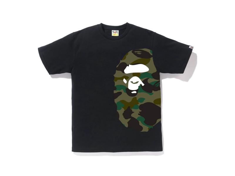 Футболка BAPE 1st Camo Side Big Ape Head Tee Black/Green