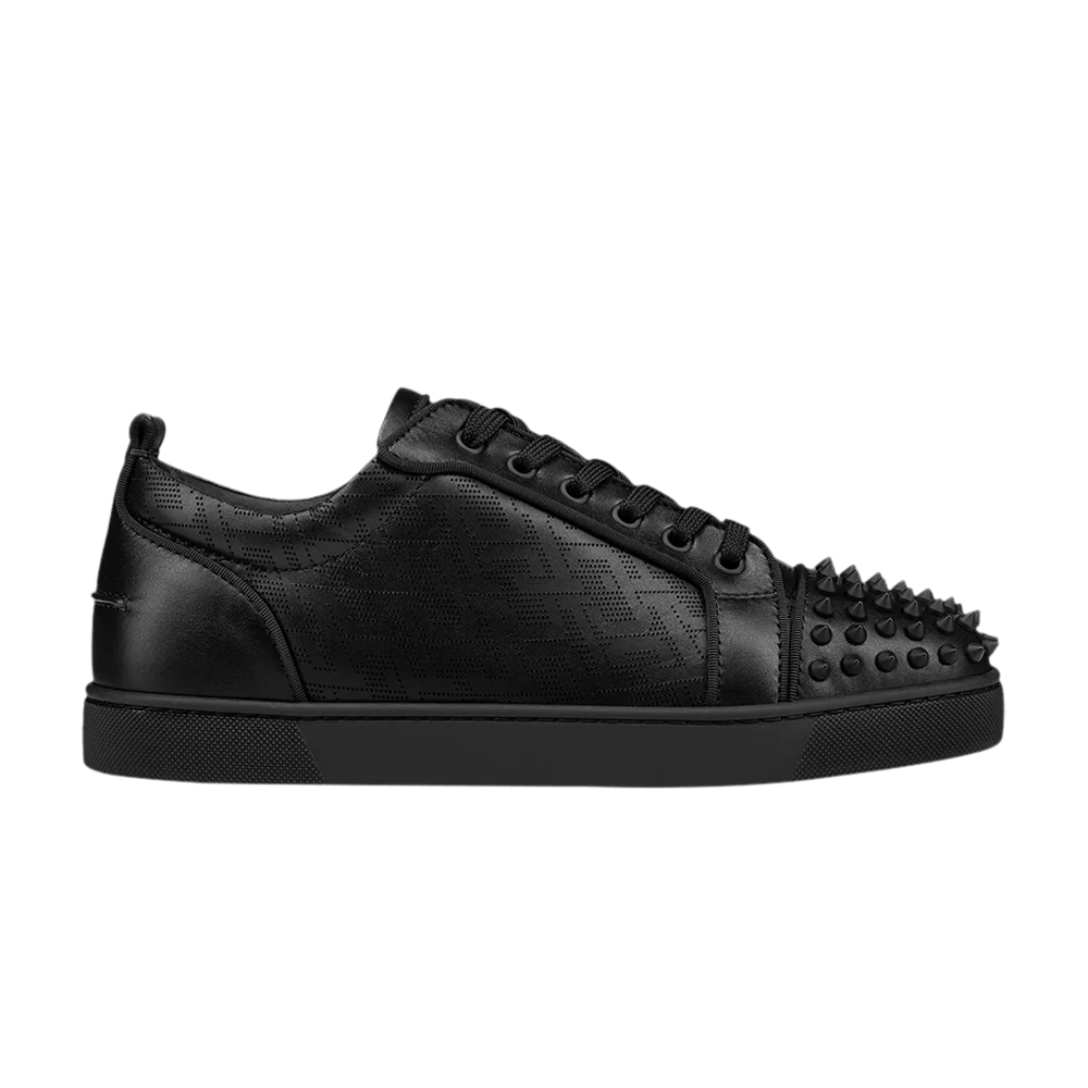 Krossovki-Christian-Louboutin-Louis-Junior-Spikes-Orlato-Flat-Black-CL-Pattern